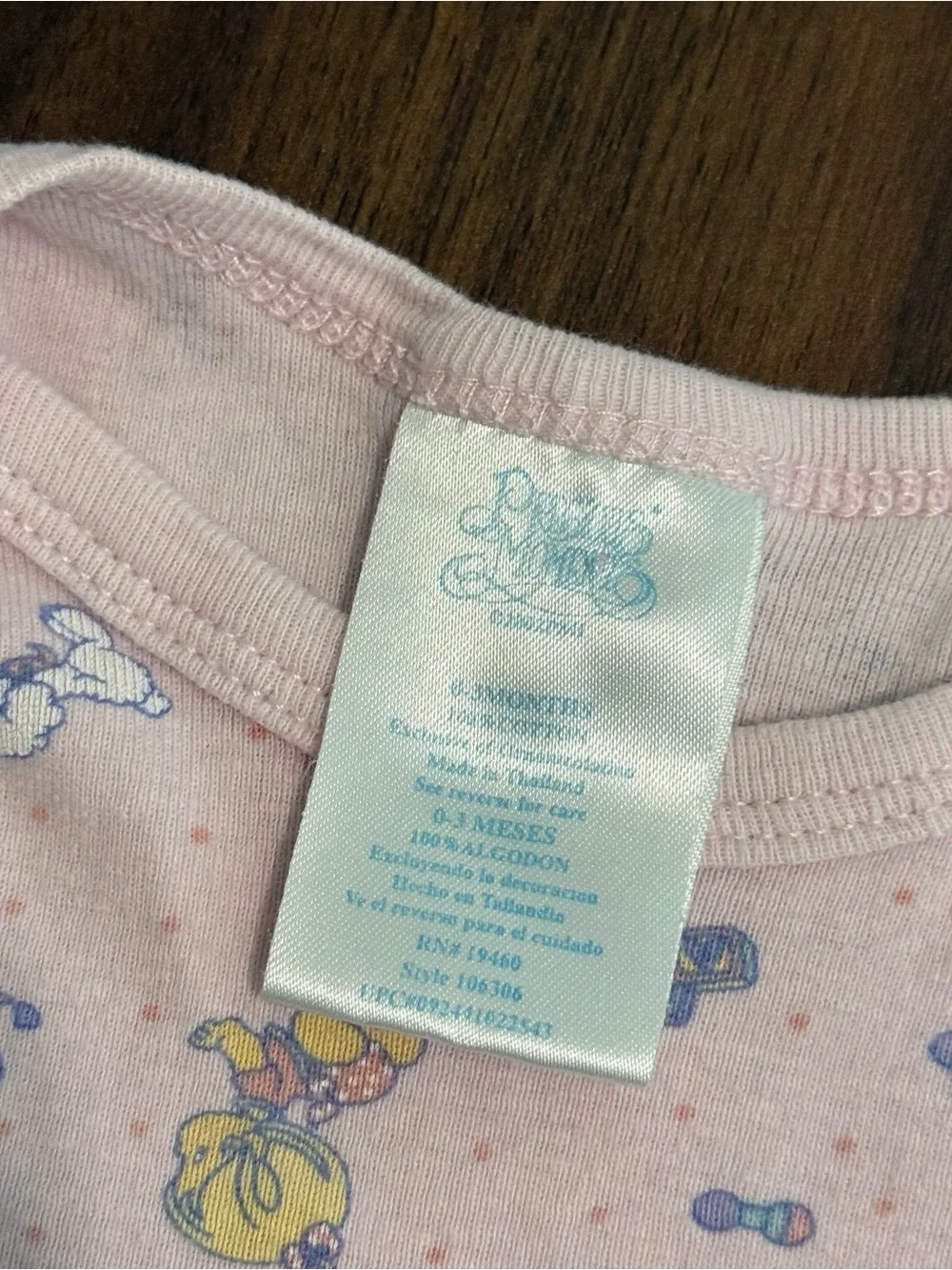 Baby girl vintage precious moments onesie